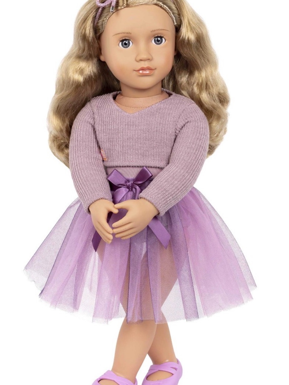 Lilac Tulle Ballerina Outfit for 18-Inch Dolls